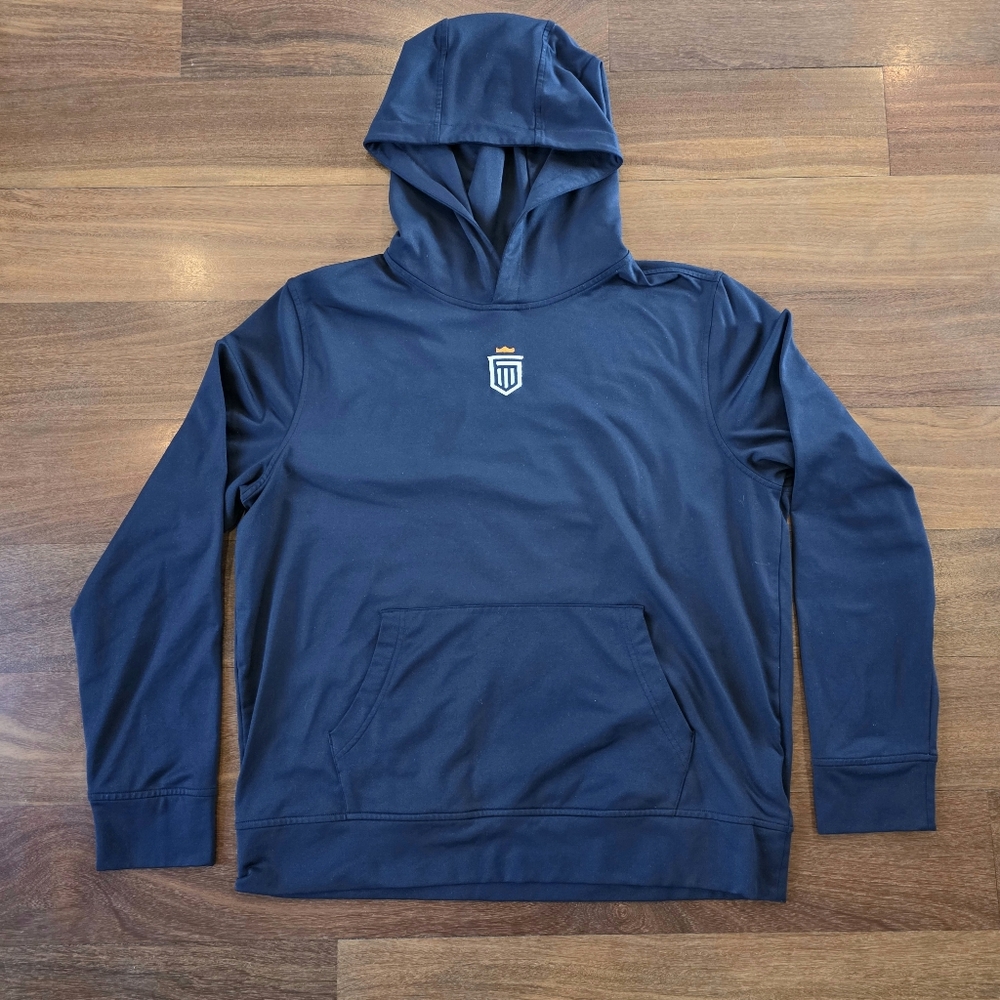 Greatness Wins Black Pullover Hoodie Mens Medium Performance Stretch Athleisure